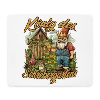 Schrebergarten Laube Gemüsebeet Gartenkönig Humor  - Mousepad (Querformat) - Weiß - Vorne