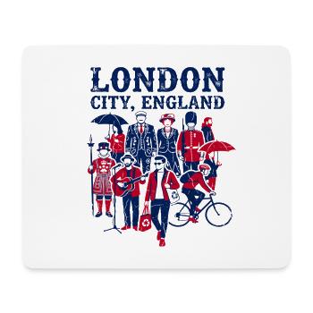 People Of London City England United Kingdom - Mousepad (Querformat) - Weiß - Vorne