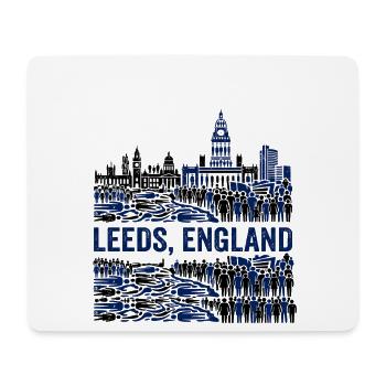 Leeds England Skyline With Crowded Urban - Mousepad (Querformat) - Weiß - Vorne