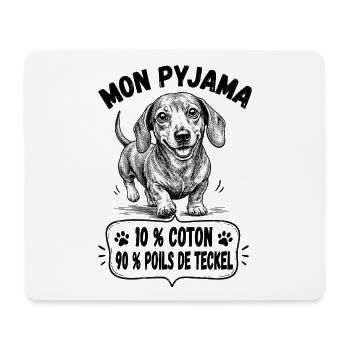 Teckel Cadeau humour personnalisé - Tapis de souris (format paysage) - blanc - Devant