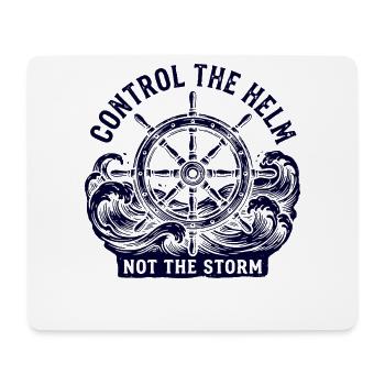 Control The Helm - Mouse Pad (horizontal) - white - Front