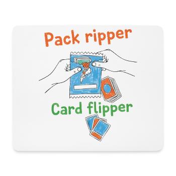 Pack Ripper Card Flipper Trading Card Collector - Mouse Pad (horizontal) - white - Front
