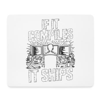 Game Developer If It Compiles It Gaming Programmer - Mousepad (Querformat) - Weiß - Vorne