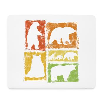 Bears Vintage Graphic - Mouse Pad (horizontal) - white - Front