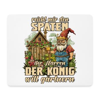 Schrebergarten Garten König Gartenarbeit Garten - Mousepad (Querformat) - Weiß - Vorne