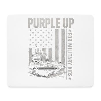 Violet pour Enfant Militaire Enfant Enfant Militaire - Tapis de souris (format paysage) - blanc - Devant