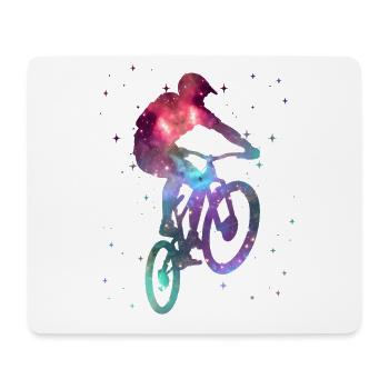 Downhill Mountain Bike Biker MTB Boys Kids - Mouse Pad (horizontal) - white - Front