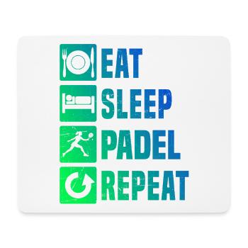 Idée cadeau pour les fans de balles de padel avec les règles du padel - Tapis de souris (format paysage) - blanc - Devant