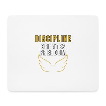 La discipline crée la liberté - Tapis de souris (format paysage) - blanc - Devant