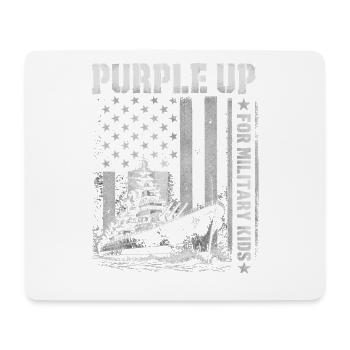 Violet pour les enfants militaires qui regardent les enfants militaires - Tapis de souris (format paysage) - blanc - Devant