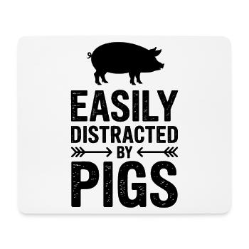 Schweine Sprüche Schwein Lustig Schweine Geschenk  - Mousepad (Querformat) - Weiß - Vorne
