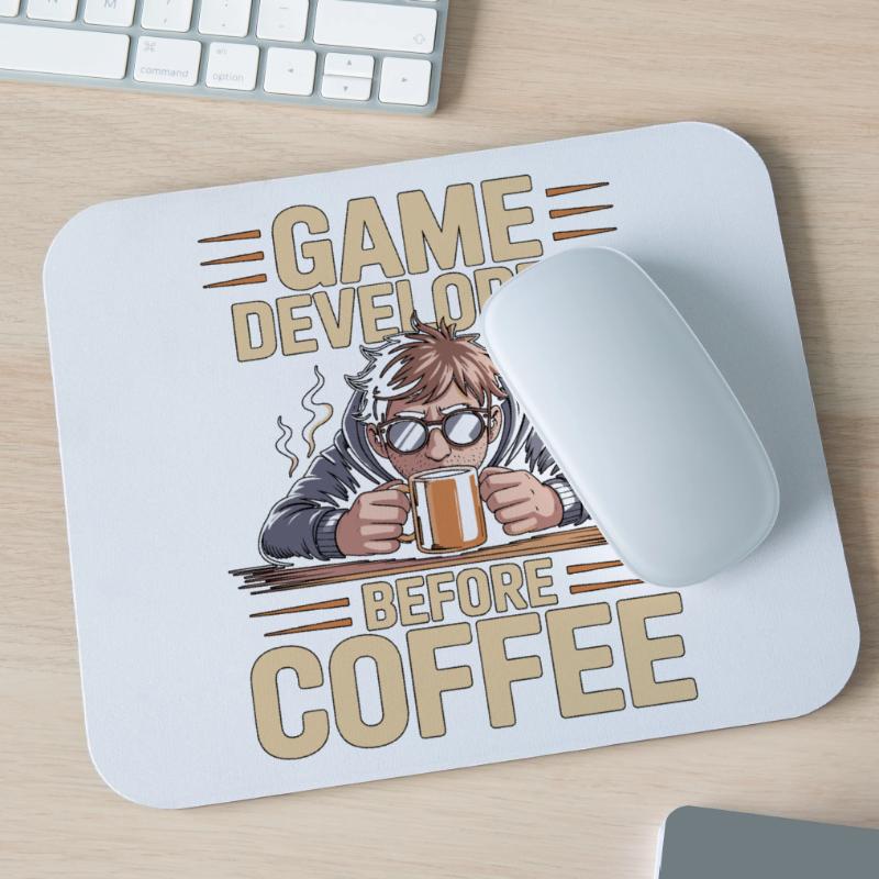 Game Developer Before Web Developer Coffee Lover Mousepad (Querformat)