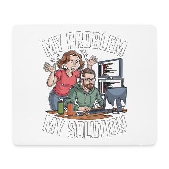 Game Developer My Problem My Pictogram Dad Mom - Mousepad (Querformat) - Weiß - Vorne