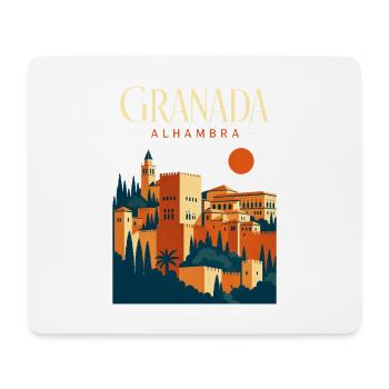 Granada Alhambra Travel Souvenir, Andalusia Spain - Mousepad (Querformat) - Weiß - Vorne