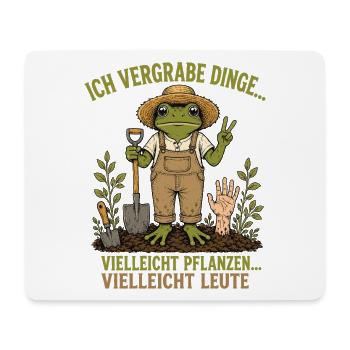 gärtner frosch humor, gärtner shirt, frosch shirt, - Mousepad (Querformat) - Weiß - Vorne