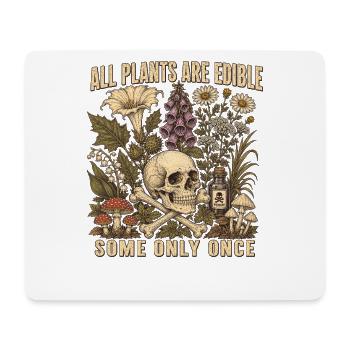 Chemise d’humour noir des plantes vénéneuses - Tapis de souris (format paysage) - blanc - Devant