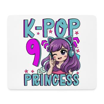 K-Pop Princess Age 9 Years Old Birthday - Mouse Pad (horizontal) - white - Front
