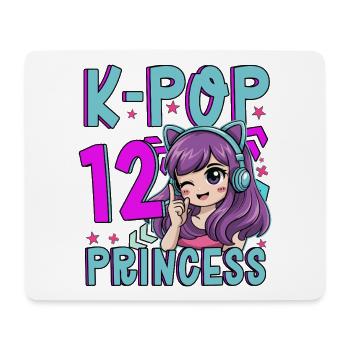 K-Pop Princess Age 12 Years Old Birthday - Mouse Pad (horizontal) - white - Front