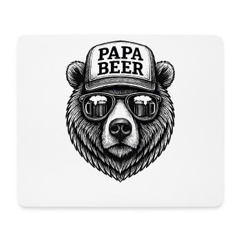 Papa Beer Vater Bär Bier Humor Geschenkidee - Mousepad (Querformat) - Weiß - Vorne