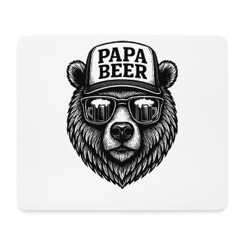 Papa Beer Vater Bär Bier Humor Geschenkidee - Mousepad (Querformat) - Weiß - Vorne