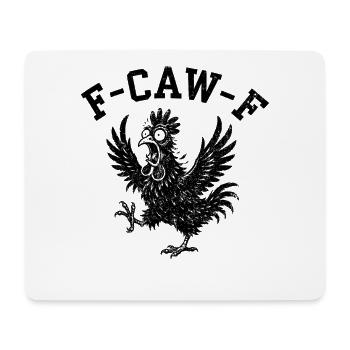 Hahnen-Silhouette F-Caw-F - Mousepad (Querformat) - Weiß - Vorne