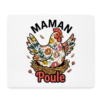 Maman Poule Motif Floral Fête Des Mères - Tapis de souris (format paysage) - blanc - Devant