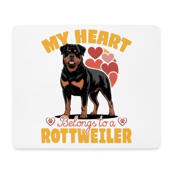 Rottweiler Rottweiler Rottie Race de chien - Tapis de souris (format paysage) - blanc - Devant