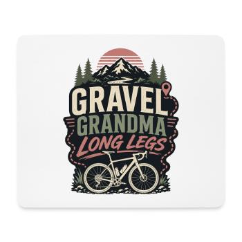 Gravel Grandma Fahrrad Oma Rennrad Mountainbike - Mousepad (Querformat) - Weiß - Vorne