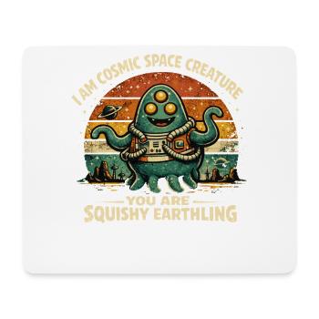 Cosmic Space Creature Alien Retro Design - Mousepad (Querformat) - Weiß - Vorne