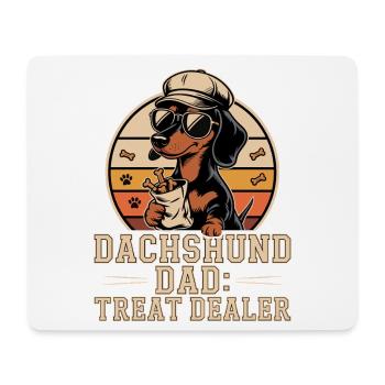 Père teckel dealer de friandises - Tapis de souris (format paysage) - blanc - Devant