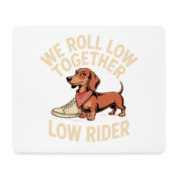 Rider Dog with Sneaker - Mouse Pad (horizontal) - white - Front