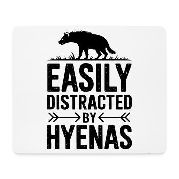 Paroles de la hyène Cadeau drôle de hyène - Tapis de souris (format paysage) - blanc - Devant