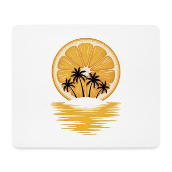 Coucher de soleil de l’Île Orange - Tapis de souris (format paysage) - blanc - Devant