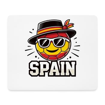 Soccer Ball with Spain Flag Funny Ball - Mouse Pad (horizontal) - white - Front