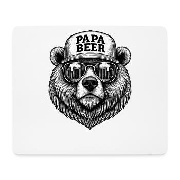 Papa Beer Vater Bär Bier Humor Geschenkidee - Mousepad (Querformat) - Weiß - Vorne