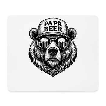 Papa Beer Vater Bär Bier Humor Geschenkidee - Mousepad (Querformat) - Weiß - Vorne
