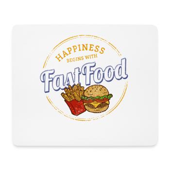 Fast food, frites rétro, snack, burger vintage - Tapis de souris (format paysage) - blanc - Devant