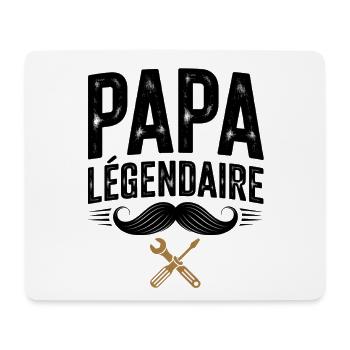 Papa Légendaire Bricoleur - Tapis de souris (format paysage) - blanc - Devant