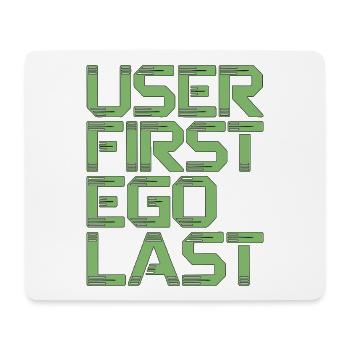 UX/UI Designer User First Ego Last Product Design - Mouse Pad (horizontal) - white - Front