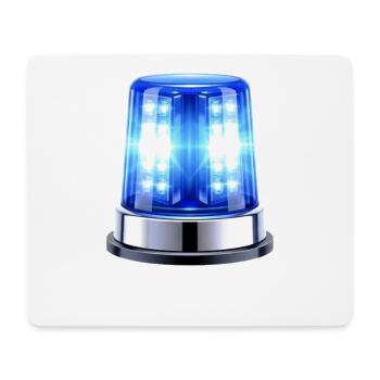Blue Light Siren Hyper Realistic - Mouse Pad (horizontal) - white - Front