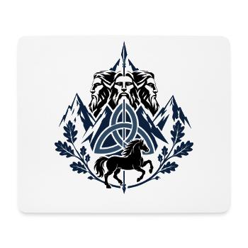 Triglav Slavic Emblem - Mouse Pad (horizontal) - white - Front