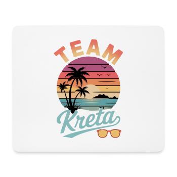 Team Kreta Strand Retro Sunset - Mousepad (Querformat) - Weiß - Vorne