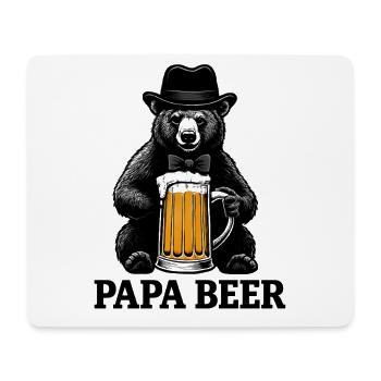 Papa Beer Vater Bär Bier Humor Geschenkidee - Mousepad (Querformat) - Weiß - Vorne