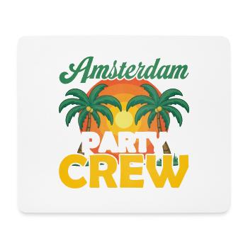 Amsterdam Party Crew - Tapis de souris (format paysage) - blanc - Devant