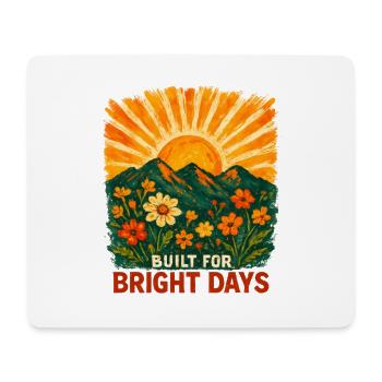 Sonnenaufgangs Blumenlandschaft - Mousepad (Querformat) - Weiß - Vorne