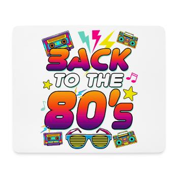 Zurück in die 80er Neon-Retro Vibe - Mousepad (Querformat) - Weiß - Vorne