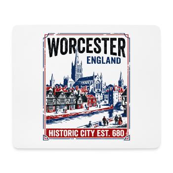 Worcester England Skyline Along River Severn - Mouse Pad (horizontal) - white - Front