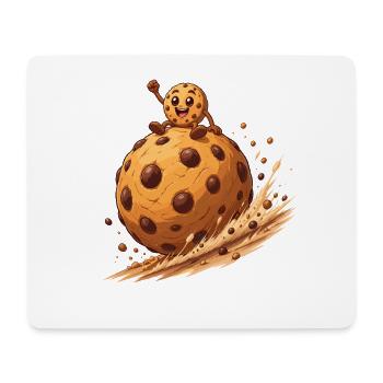 Le héros des cookies chevauche la planète des biscuits - Tapis de souris (format paysage) - blanc - Devant