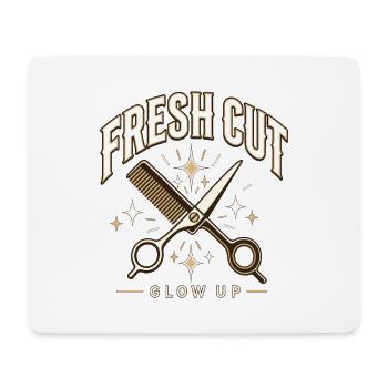 Looksmaxing Fresh Cut Glow Up Funny Gen Z - Mouse Pad (horizontal) - white - Front