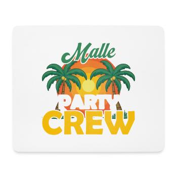 Malle Party Crew - Mousepad (Querformat) - Weiß - Vorne